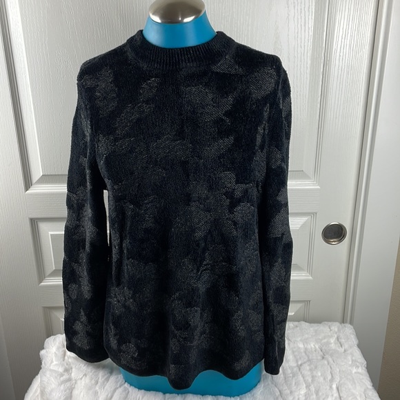 EUC J.Jill jacquard leaf pattern sweater - Picture 2 of 10